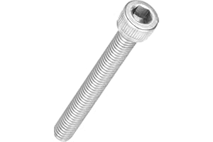 Kozelo 10pcs Socket Head Cap Screws - [M6-1 x 50mm] 304 Stainless Steel Allen Socket Drive for Electrical Motor 3D Printing Fan Engine Replacement Use, Silver