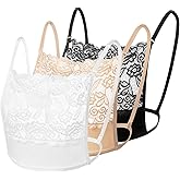 3Pcs Lady Lace Wearable Mock Camisole Bra Insert Overlay Modesty Panel Vest.
