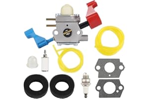 WELLSKING C1U-W12A Carburetor for Poulan FL1500 FL1500LE Leaf Blower C1U-W12B Gas Leaf Blower Carb Craftsman 952711486 530071629 with Filter Repower Kit Spark Plug
