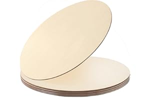 KOOCHOICE 5Pcs 14 Inch Wood Circles for Crafts, Unfinished Blank Wooden Rounds Slice Wooden Cutouts for DIY Crafts, Door Hanger,Wood Buring, Painting