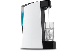 Carbon8, Premium Carbonator, Sparkling water maker, Soda water, Streaming Seltzer, One-touch dispensing, PET bottle-free design, Built-in mineralizer filter, UV Light Cleaner (C8-01-WH)