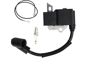 RYTIME 125B Ignition Coil Module Compatible with Husqvarna 125BX 125BVX Replace 545108101 5451 08 101 5451-08-101 585836101 300953003 300953001 984883001 984882001 with Spark Plug