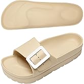 Scecocrs Women Adjustable Buckle Platform Sandals, Women's Casual Sandals with Arch Support, Summer EVA Sandals for Indoor and Outdoor