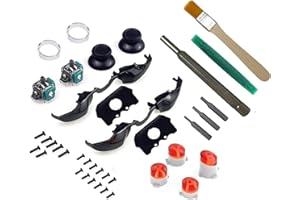Onyehn 2-pack Bumpers Replacement Kit LB RB Button Triggers Parts for Xbox One Elite Controller(with ABXY Buttons Mod Kit and T6 T8 T10 Screwdriver Repair and Fix)