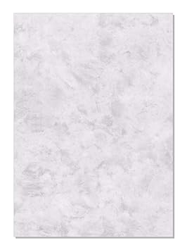 Marmorpapier Designpapier Druckerpapier Marmor Grau, 25 Stück, DIN A4, 250 g/m², beidseitig marmoriert