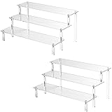 2PCS Acrylic Risers Display Stands, 3 Tier Perfume