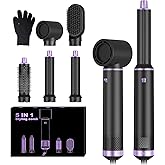 5 in 1 Hair Dryer Brush, Negative Ion Air Styler Wrap Hair Styler Upgrade Blow Dryer Brush Air Curler for Hair, Blowout Brush Set As A Gift for Straight/Curl/Drying/Smoothing