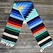 Open Road Goods Mexican Diamond Pattern XL Yoga Blanket - Thick Serape with Stripes - Mint