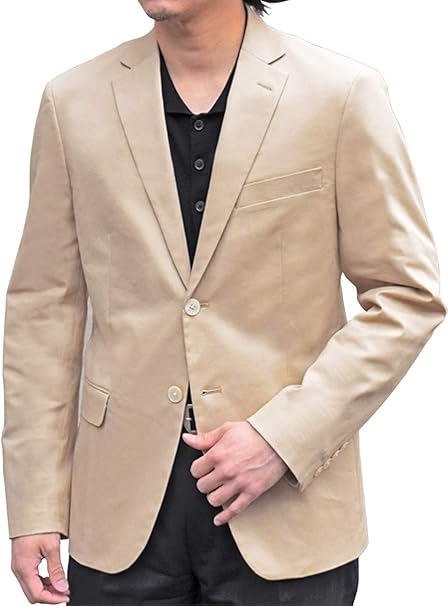 Amazon ラルフローレン Lauren By Ralph Lauren メンズ ストレッチ コットン ジャケット ベージュ ビジネス オフィス カジュアル 並行輸入品 コート ジャケット 通販