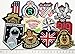 Dandan DIY 24pcs Assorted Styles Badge Flag Embroidered Patch Sew On/Iron On Patch Applique Clothes Dress Plant Hat Jeans Sewing Flowers Applique Diy Accessory (Assorted-Style 2)