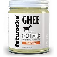 Fatworks Fine Filtered 100% Grass-Fed Goat Milk Ghee, KETO, PALEO, WHOLE 30 APPROVED, 7.5 oz.