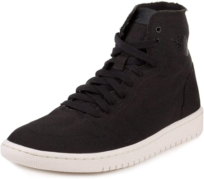 Nike Mens Air Jordan 1 Retro High Deconstructed Black Black/Black-Sail Canvas Size 8.5: Amazon 