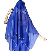 Mrotrida Women's Belly Dance Big Headscarf Indian Tribal Chiffon Veil Gypsy Scarves Dance Shawls
