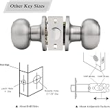 Probrico Brushed Nickel Passage Door Knobs 5 Pack Stainless Steel Interior view 6