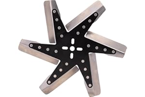 Derale 19115 15" High Performance Stainless Steel Flex Fan Standard Rotation,Black