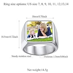 FindChic Customized Signet Photo Rings