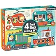 Mudpuppy Transportation 4-in-A-Box Puzzle Set, 12