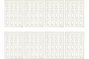 GasSaf Ceramic Brick Replacement for Barbeques Galore Grand Turbo, Grand Hall, Members Mark Grills, 8 PCS Ceramic Briquettes Heat Plate Flame Tamer (7 1/16" L x 4 3/4" W x 1/2" H)