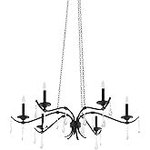 Quorum Lighting 603-6-59 Lorelei Chandelier, 6-Light 360 Total Watts, Matte Black