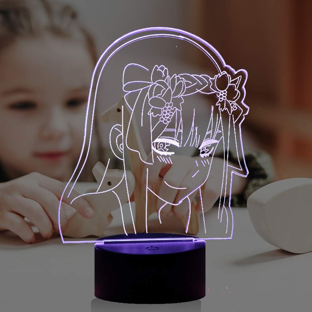Darling in The Franxx Zero Two Night Light 3D Led Illusion Table Lamp ...