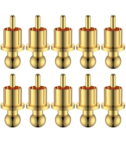Monosaudio Lot de 8 bouchons anti-poussière RCA mâles avec broche centrale amovible, protection anti-bruit pour audio, haut-parleurs, caissons de basses, amplificateur (plaqué rhodium Monosaudio Lot de 8 bouchons anti-poussière RCA mâles avec broche centrale amovible, protection anti-bruit pour audio, haut-parleurs, caissons de basses, amplificateur (plaqué rhodium