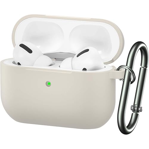BRG for Airpods Pro Case,Soft Silicone Skin Cover Shock-Absorbing Protective Case with Keychain for Apple Airpods Pro [Front LED Visible]