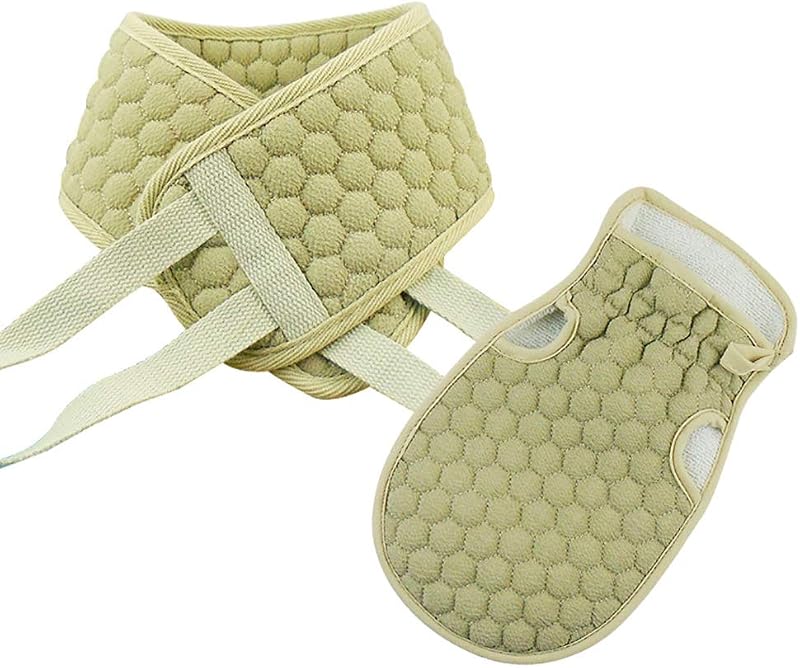 Omenluck Bath Scrubber Towel Back Exfoliating Gloves Mitt for Men Women
