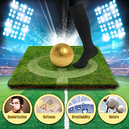 Fasoar Baseball Socks,Mens Womens Youth Over the Calf Rugby Boots Soccer Socks 2 Pairs Navy