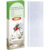 LFSYS 50 Window Fly Traps Indoor Fruit Fly Traps for Indoors | Window Fly Traps Sticky Paper Indoor Fruit Fly Gnat Trap Fly Strips