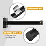 KOLAKO 6 Inch Black Door Stop Brushed Stainless Steel Wall Mounted Heavy Duty view 4