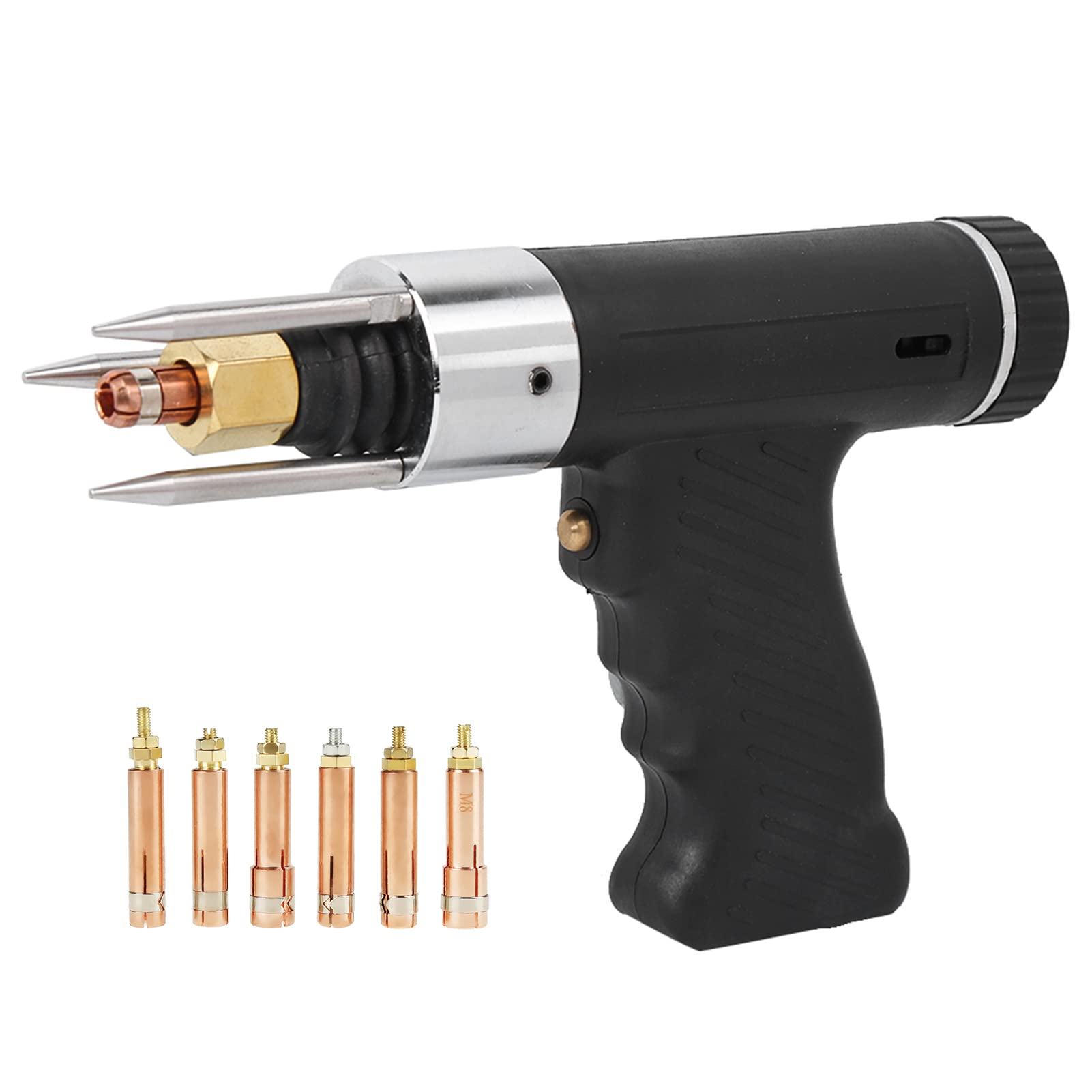 Capacitor Discharge (CD) Stud Welding Gun + 6pcs M3 to M10 Collet Welding Torch Set, Industrial Welding