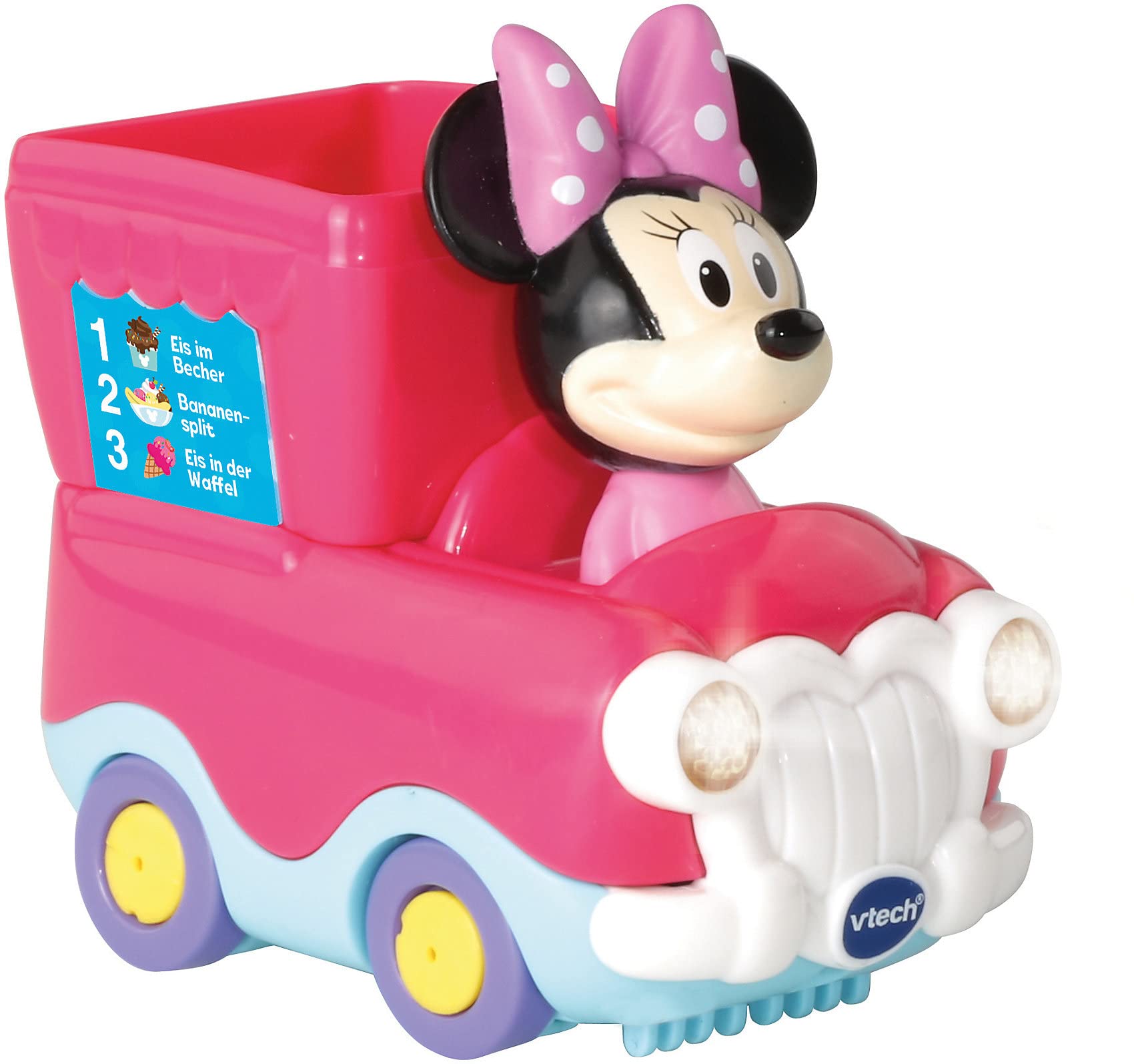 Vtech 80-512104 TUT TUT Baby Speedster Minnie Ice Cream Truck, Baby Cars, Multi-Coloured