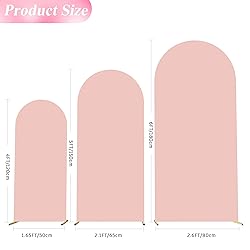 Wokceer Wedding Arch Cover Set of 3 Spandex Fitted