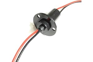Taidacent 2 Wires 15A 20A 30A 40A 60A Slip Ring Collector Ring Rotary Electrical Contact (20A)