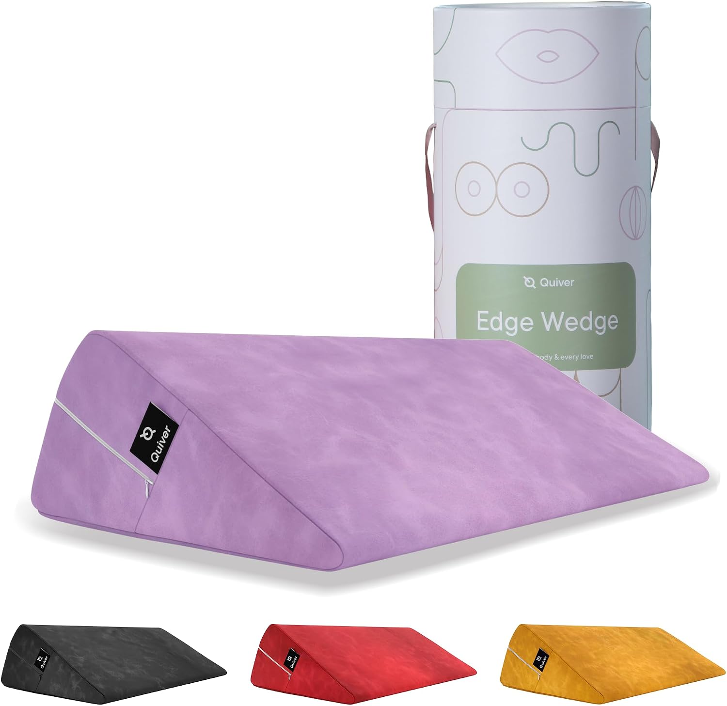Quiver Edge Premium Intimacy Pillow for All Couples - Canada's Inclusive Intimacy Cushion - Sensual Positioning Sex Pillow Support for Enhanced Comfort (Color: Lavender - Faux Leather)