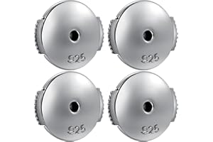Flat Back Earrings for Women Men Sterling Silver Earring Backs for Studs Locking Earring Backs Lifters Replacement & Safety B