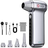 Electric Air Duster 180000RPM, Powerful Cordless Compressed Air Duster with 3-Speed Mini Air Duster Blower, Rechargeable Dust Cleaner for Computer Keyboard, PC, Car, Outdoor & Home Cleaning