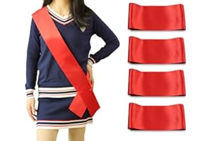 DOCOONIVER 4 Pack Blank Sashes,Plain Satin Sash for Pageants,Senior Sash,Custom Sash,DIY Personalized Sash for Birthday Party