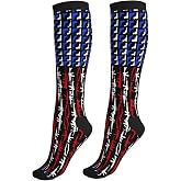 Mshutbna Compression Socks Knee High Circulation Support Socks For Women Men Athletic Running Work Hiking Cycling Travel