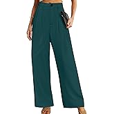 TESANCCO Wide Leg Pants for Women Palazzo Pant Business Casual High Waisted Dressy Flowy Work Office Trousers with Pockets Blue M