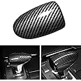 Cnaurda Carbon Fiber Style Gear Shift Knob Cover Knob Gear Stick Protector Car Shifter Cover Sticker Compatible with 2017-2022 Genesis G70,2015-2019 Genesis G80 Accessories