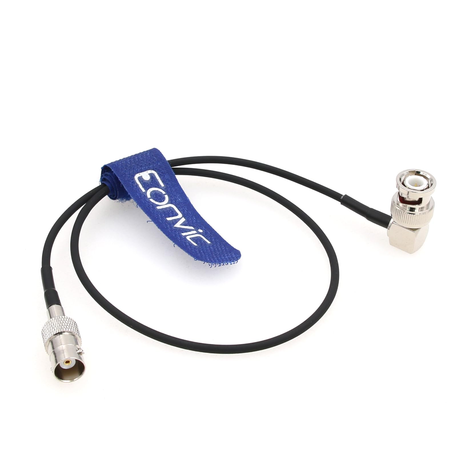 Eonvic Right Angle BNC Male to BNC Female HD SDI Coaxial Cable Antenna Pigtail Jumper 50 Ohm RG174 Ultrathin Flexible