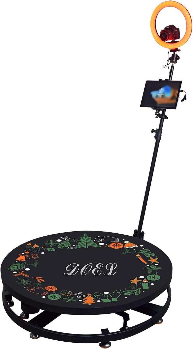 Amazon Com Doel 360 Photobooth Machine 360pro Slow Motion Rotating Portable Selfie Platform Spin 360 Degree Photo Booth With Rotating Stand 31 5 Camera Photo