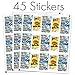 Superhero Birthday Mini Candy Bar Wrappers - 45 Stickers