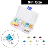 E-KYLIN Auto Mini Size Blade Fuse 70pcs 5A 7.5A 10A 15A 20A 25A 30A Assortment Set for Car Truck Motor ATM Box, Add-A-Circuit Fuse Holder, APS ATT LOW PROFILE ATM LP FUSETAP