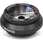 NRG Innovations NRG-SRK-120H Racing Style Steering Wheel Quick Release Short Hub Adapter, 6 X 70mm Bolt Pattern, Black Body