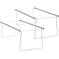Smead Heavy Duty Steel Hanging File Folder Frame, Letter Size, Gray, Adjustable Length 23" to 27", 2 per Pack (64872)