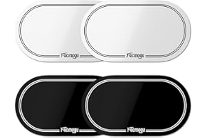 Facmogu 4PCS Double Bass Drum Pedal Dampening Patches, PET Self-Adhesive Drumhead Protector Stickers Mute Pad, Kick Drum Patch, Overtone Control Drumhead Patch for Performance/Practice(Black&Wihte)