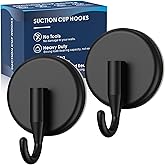 MOTAIPEAK Suction Cup Hooks for Shower,Shower Hooks Mounting on Glass Doors, Tile, Mirrors, Metals,Hook for Hanging Towels, R