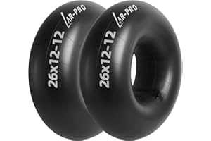 AR-PRO Relacement 26x12-12 Heavy-Duty Inner Tubes for ATV/UTV, Lawn Tractor, Golf Cart, Snow Blowers, and More - With TR13 St